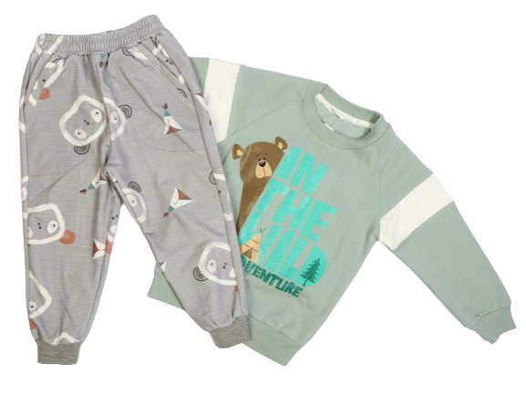 بلوز و شلوار راحتی پسرانه طرح خرس کیدومکس kido max