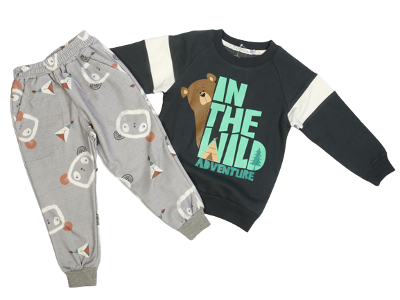 بلوز و شلوار راحتی پسرانه طرح خرس کیدومکس kido max