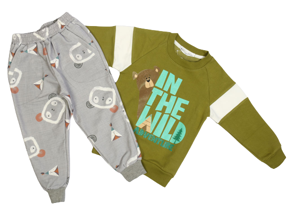 بلوز و شلوار راحتی پسرانه طرح خرس کیدومکس kido max