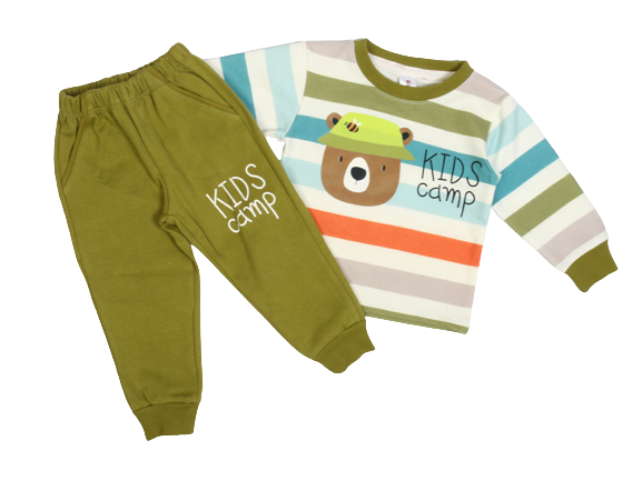 بلوز و شلوار راحتی پسرانه طرح خرس و زنبور کیدومکس kido max