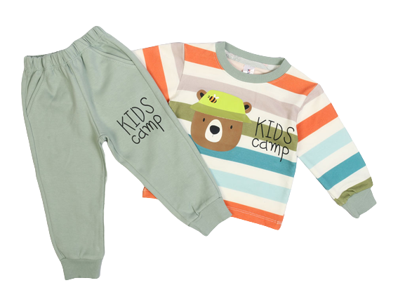 بلوز و شلوار راحتی پسرانه طرح خرس و زنبور کیدومکس kido max