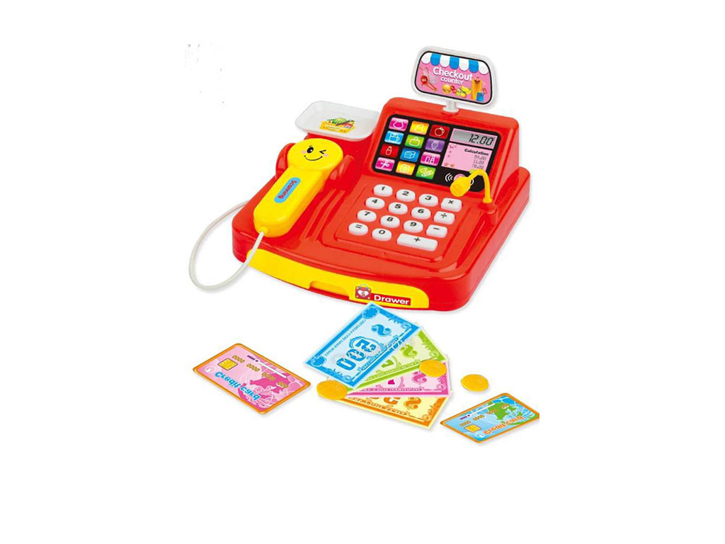 صندوق فروشگاهی صدادار و چراغدار اسباب بازی