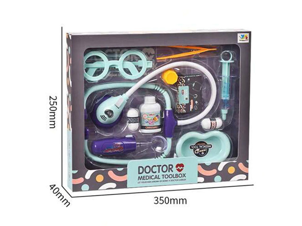 ست لوازم پزشکی اسباب بازی دارای گوشی معاینه موزیکال