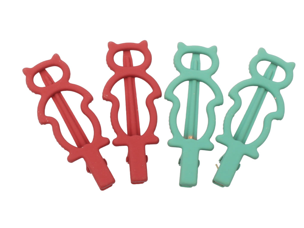 گلسر انبری رنگی طرح گربه (2 عددی)