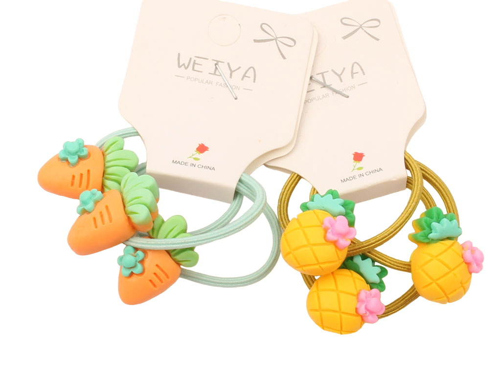 کش سر رنگی موی کودک طرح میوه (3 عددی)