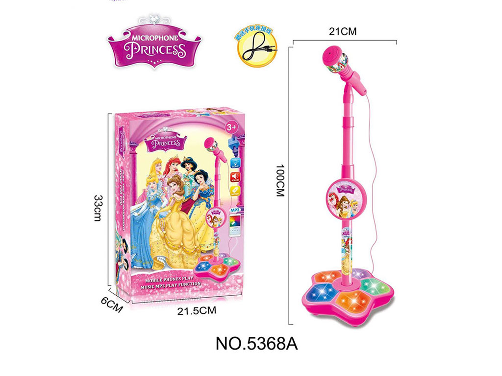 میکروفون پایه دار اسباب بازی طرح شخصیت های کارتونی با قابلیت اتصال به موبایل