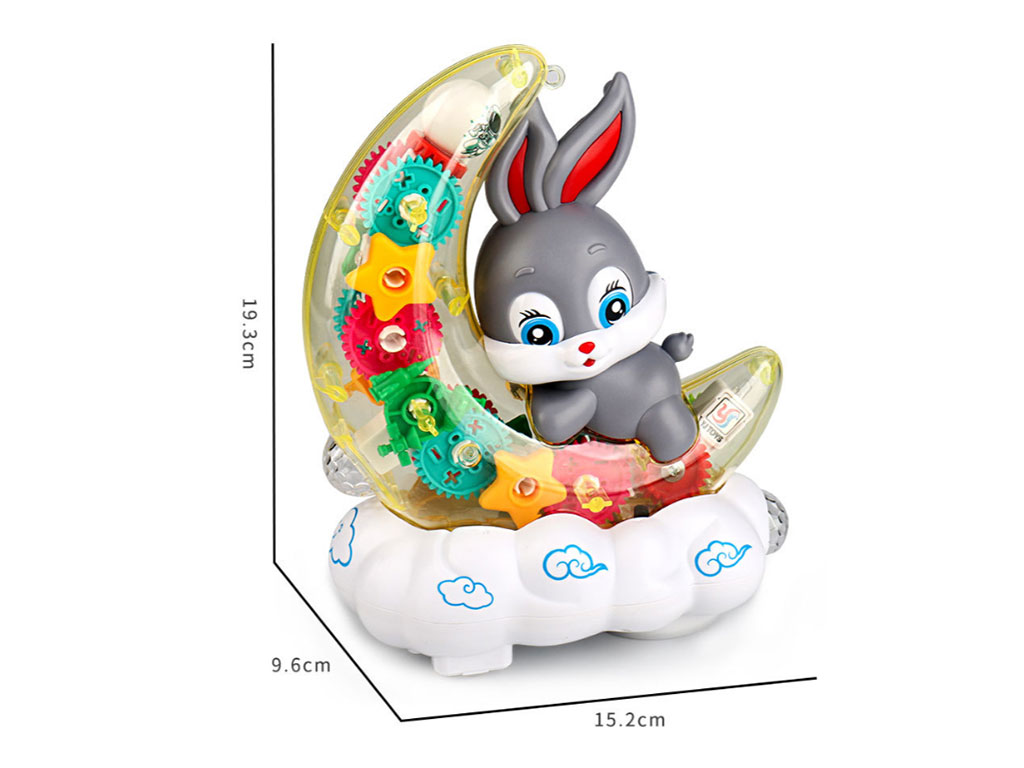خرگوش چرخ دنده ای، موزیکال، چراغدار و حرکتی اسباب بازی طرح چراغ خواب وای جی تویز YJ TOYS