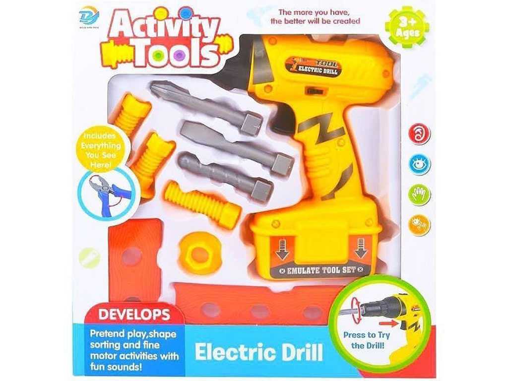 ست دریل و ابزار 12 قطعه اسباب بازی