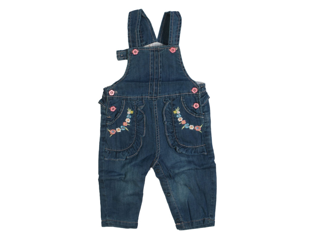 شلوار جین پیشبندی لاینردار نوزادی دخترانه بیبی پپ baby pep