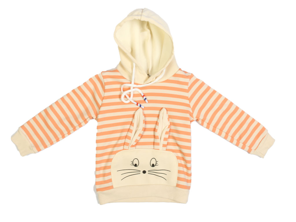 هودی داخل مخمل دخترانه طرح خرگوش