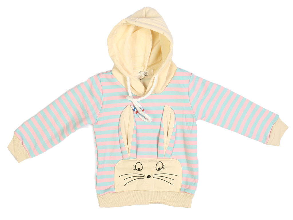 هودی داخل مخمل دخترانه طرح خرگوش