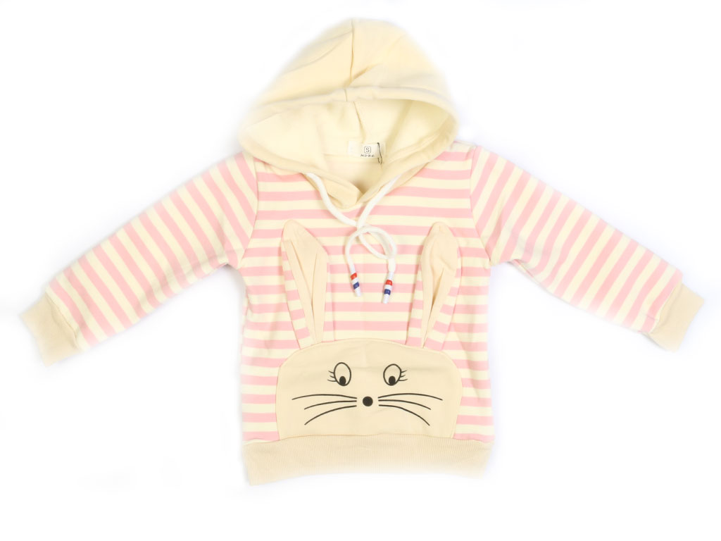 هودی داخل مخمل دخترانه طرح خرگوش