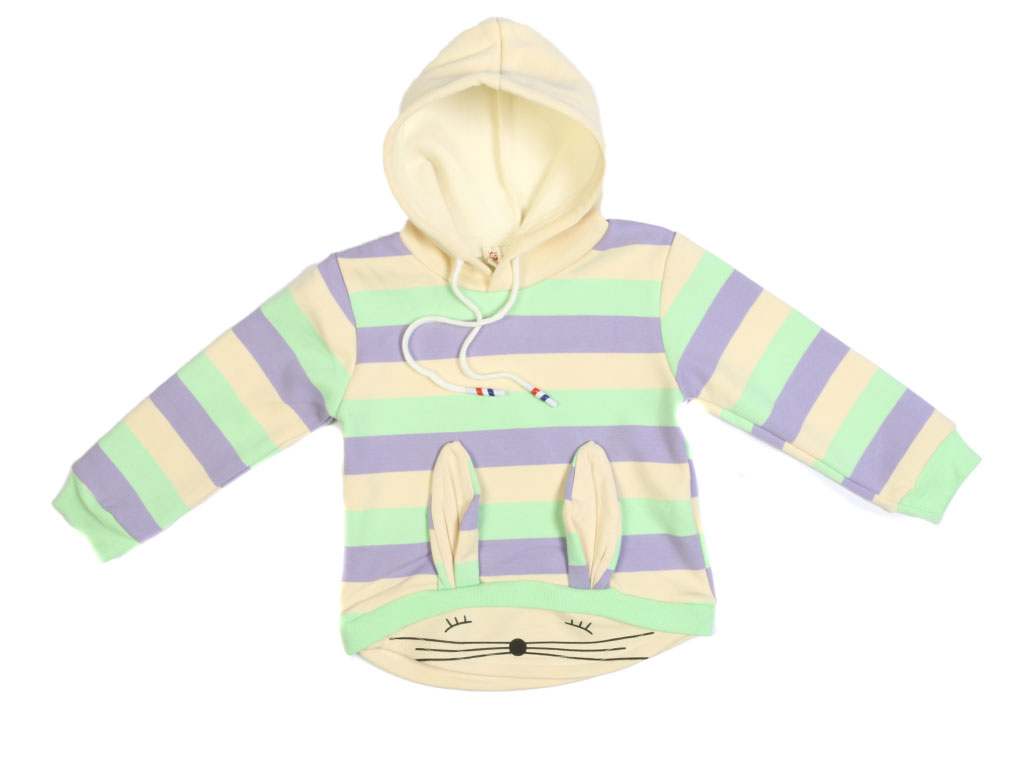 هودی داخل مخمل دخترانه طرح خرگوش