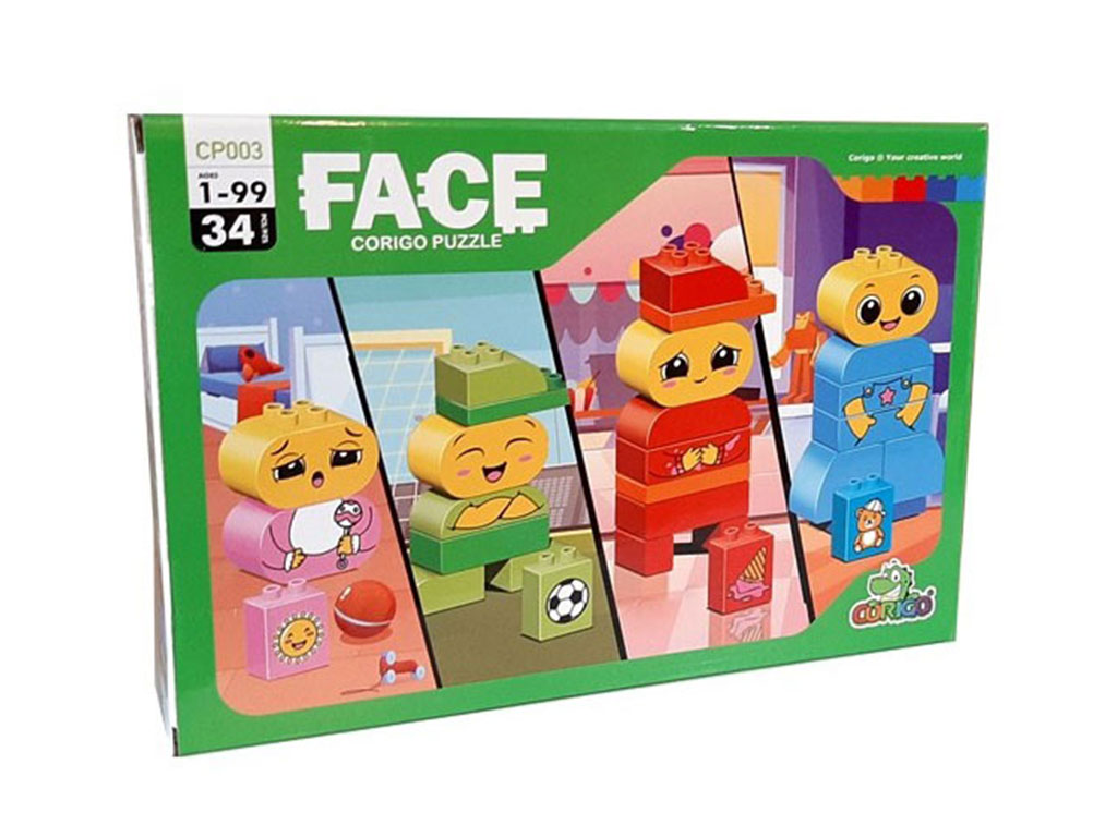 لگو پازلی کریگو فیس face corigo puzzle دارای 34 قطعه