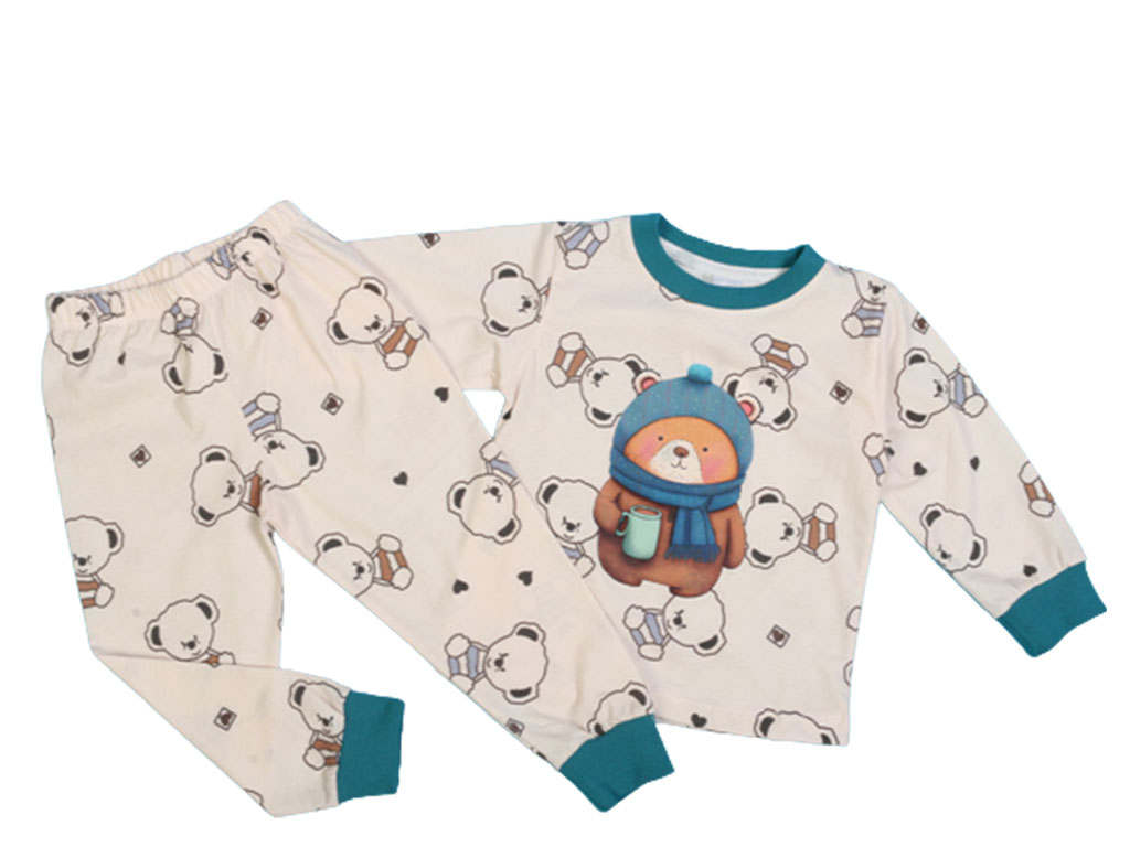 بلوز و شلوار راحتی پسرانه طرح خرس خلبان کیدو مکس kido max