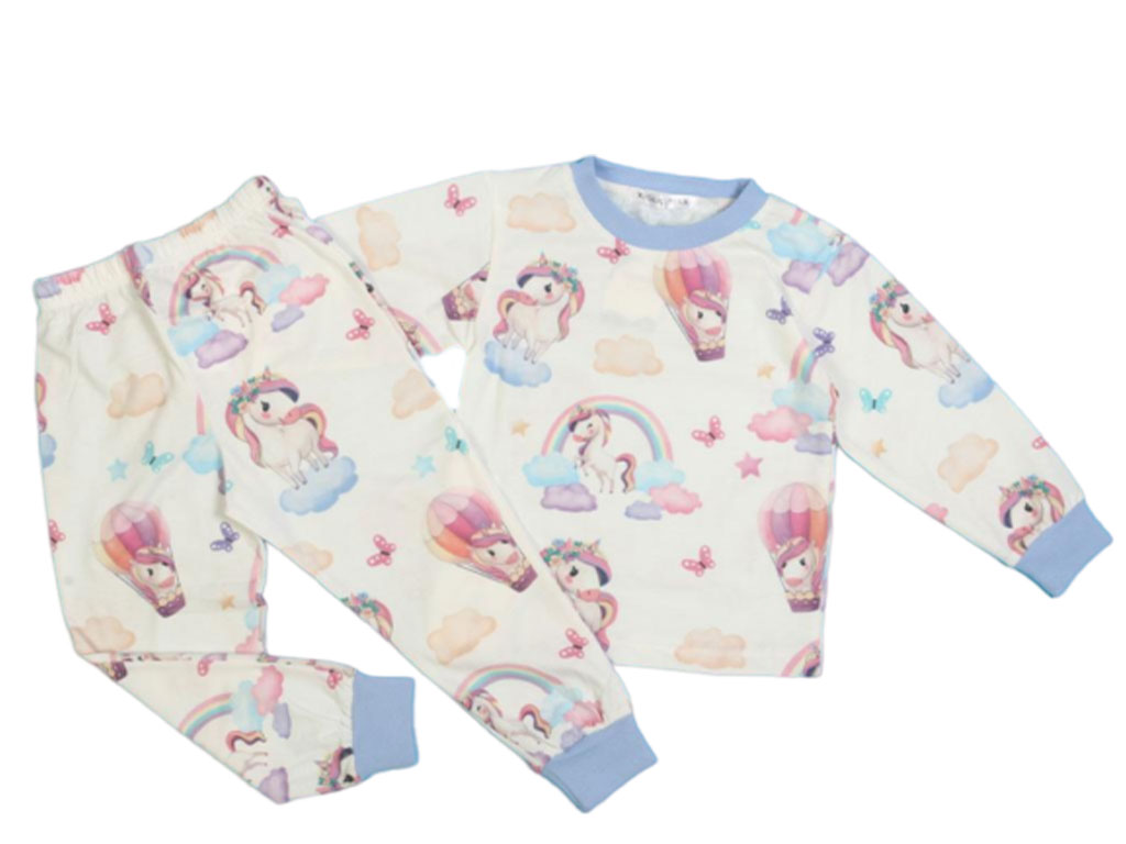 بلوز و شلوار راحتی دخترانه طرح اسب تک شاخ کیدومکس KIDO MAX