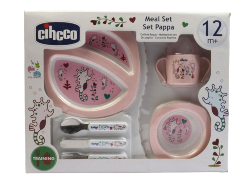 ست ظرف غذای 6 تکه نوزادی دخترانه صورتی رنگ سیه کو cihcco