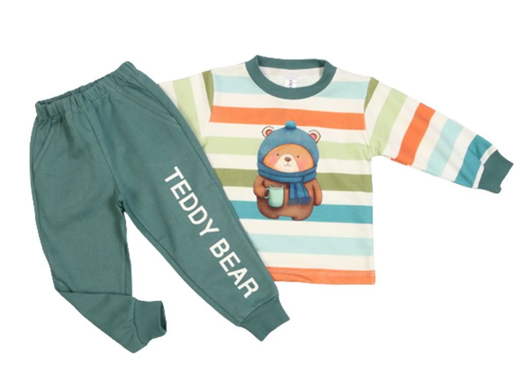 بلوز و شلوار راحتی پسرانه طرح خرس تدی کیدومکس kido max
