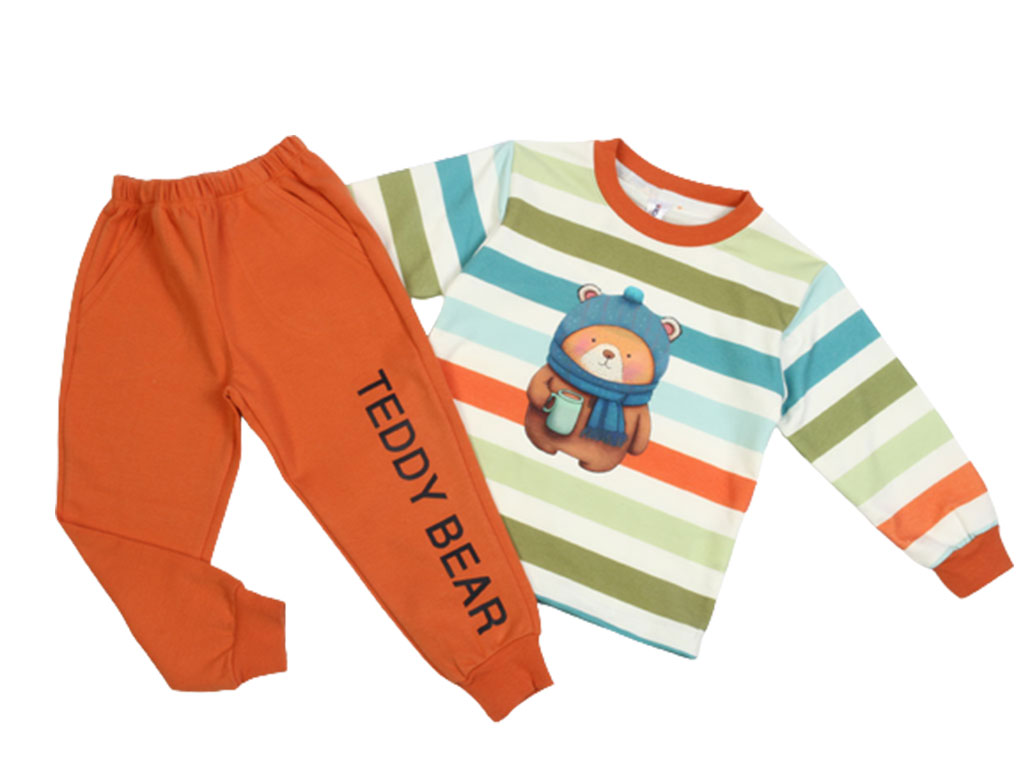 بلوز و شلوار راحتی پسرانه طرح خرس تدی کیدومکس kido max