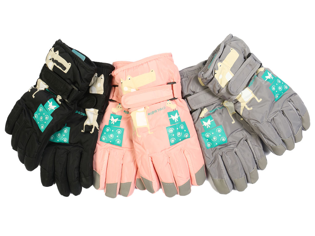 دستکش ضدآب و داخل کرکی کودک طرح کروکودیل