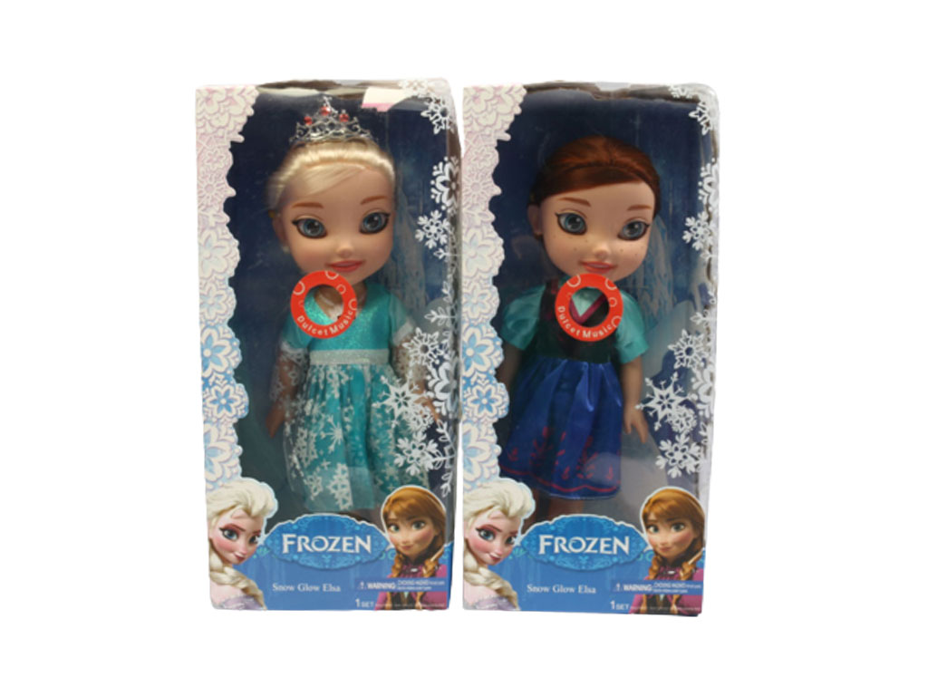 عروسک گوشتی موزیکال و چراغدار فروزن طرح شخصیت های السا و آنا