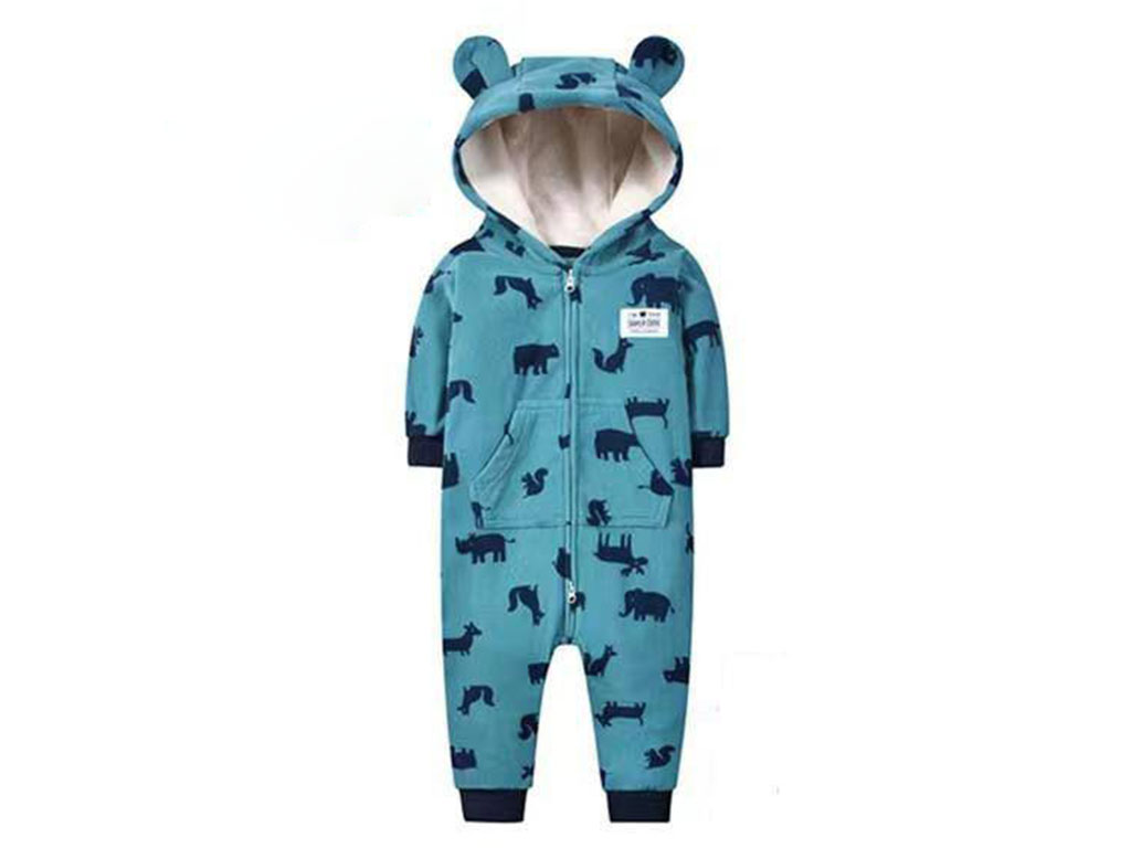 سرهمی کرکی کلاهدار نوزادی پسرانه طرحدار کارترز carters