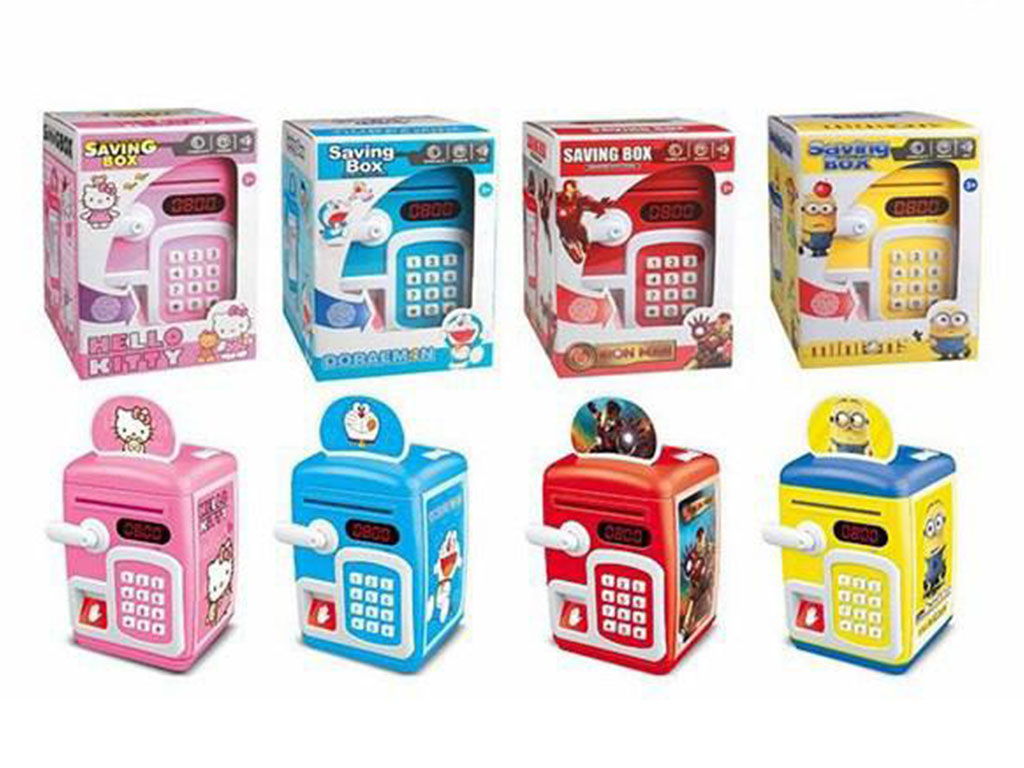 قلک مدل گاو صندوق رمزدار موزیکال اسباب بازی طرح شخصیت های کارتونی