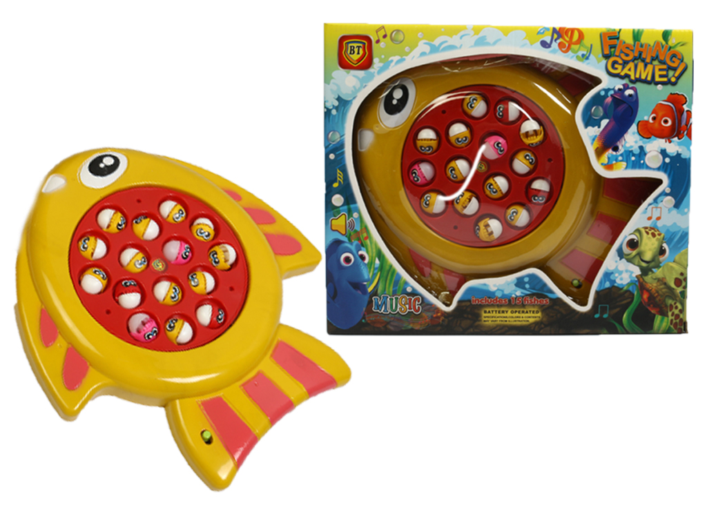 اسباب بازی ماهیگیری موزیکال 3 نفره طرح ماهی