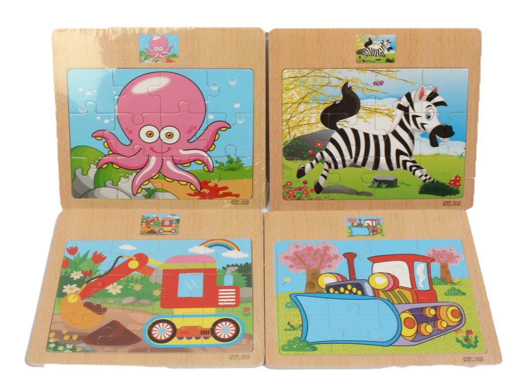 پازل چوبی طرحدار کودک 12 تکه (14.5*16.5 سانتی متر)