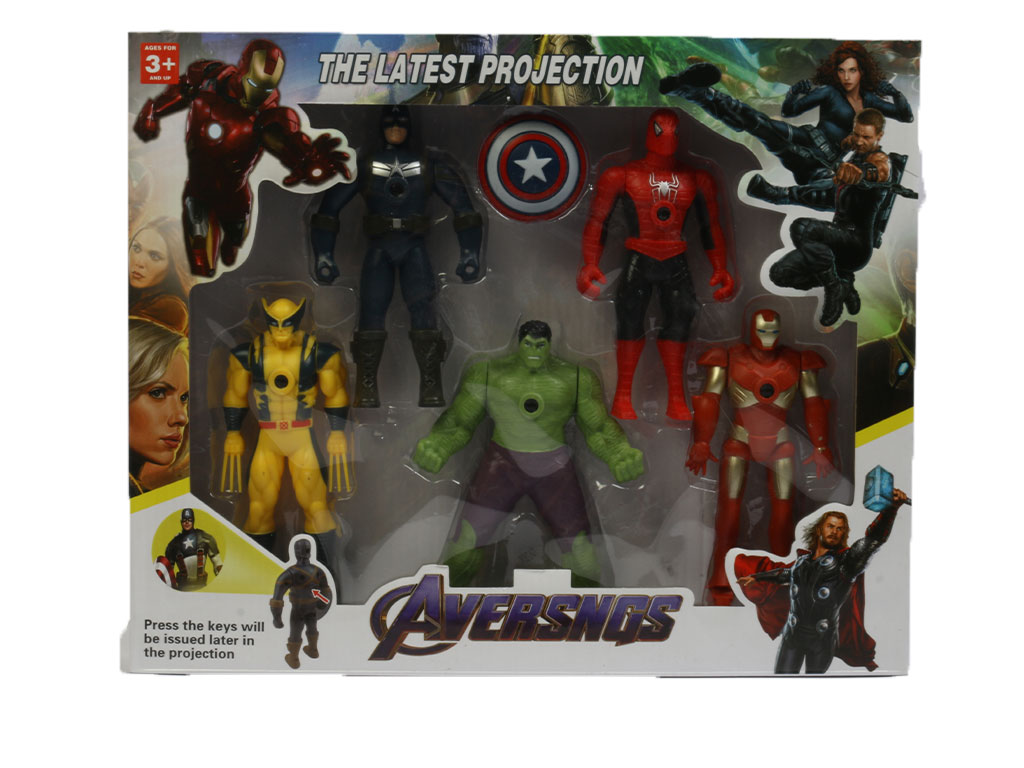 فیگور شخصیت های کارتونی پسرانه 5 عددی (سایز بزرگ)