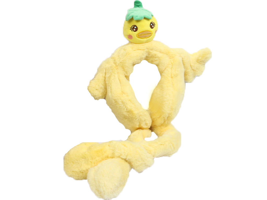 گوش گیر پمپی دخترانه با طرح برجسته عروسکی و گوش های متحرک