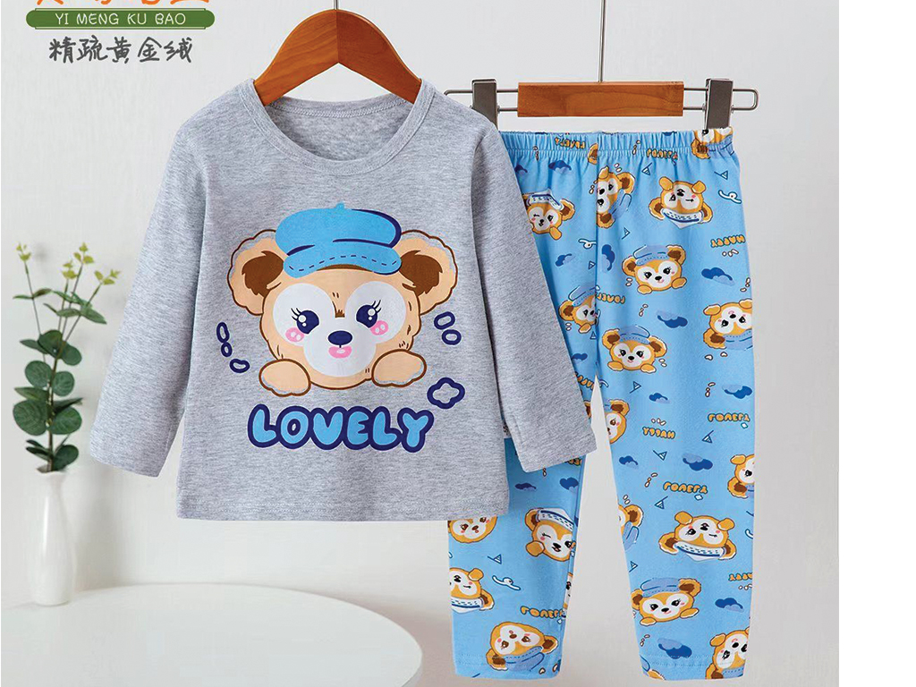 بلوز و شلوار راحتی پسرانه طرح خرس کوباو KUBAO