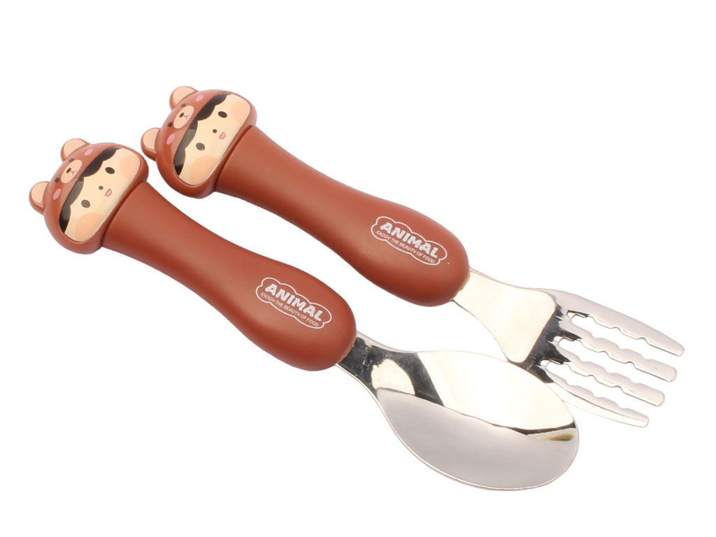 ست قاشق و چنگال کودک طرح بچه خرسی (اورجینال)