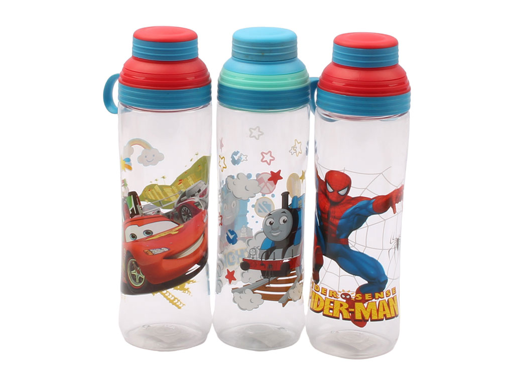 قمقمه دسته دار بدون نی طرحدار 550 میلی لیتر پسرانه