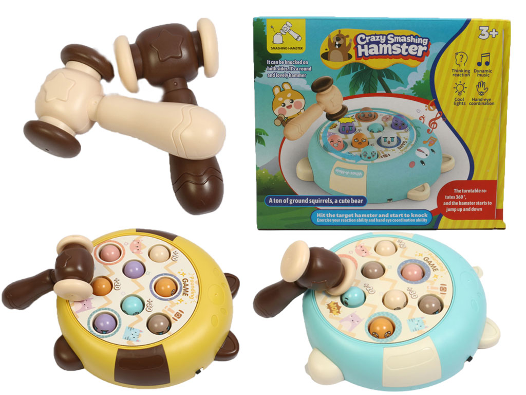 اسباب بازی کوبه ای گردان، موزیکال و چراغدار دارای چکش