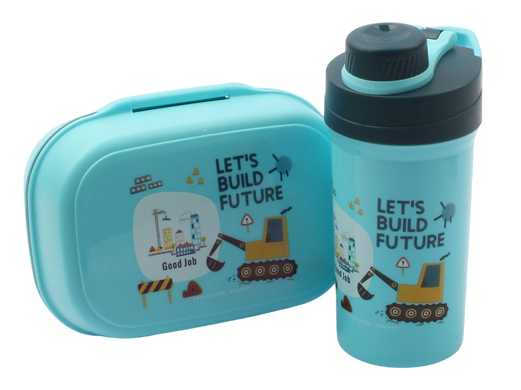 ست قمقمه و ظرف غذا 2 طبقه کودک به همراه قاشق