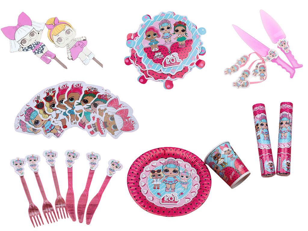 پک تم تولد دخترانه LOL (8 تکه)