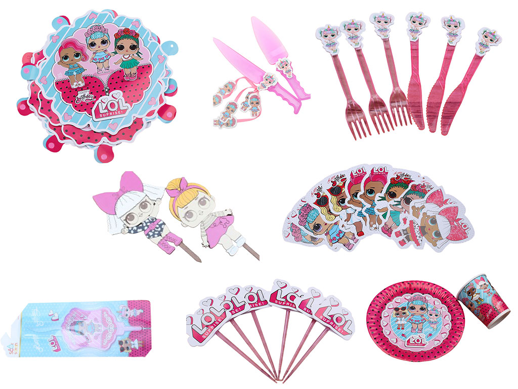 پک تم تولد دخترانه LOL (8 تکه)