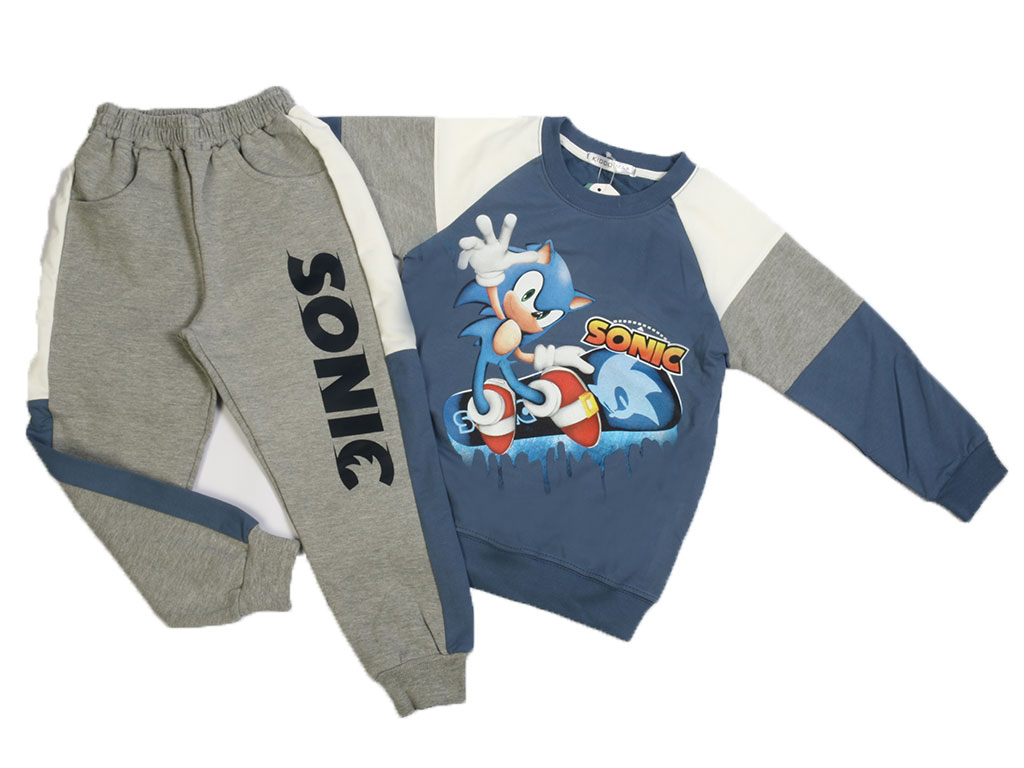 بلوز و شلوار دورس پسرانه طرح سونیک کیدومکس kido max