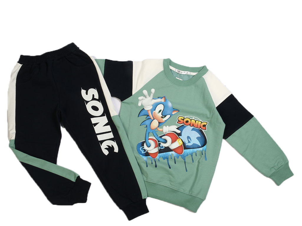 بلوز و شلوار دورس پسرانه طرح سونیک کیدومکس kido max
