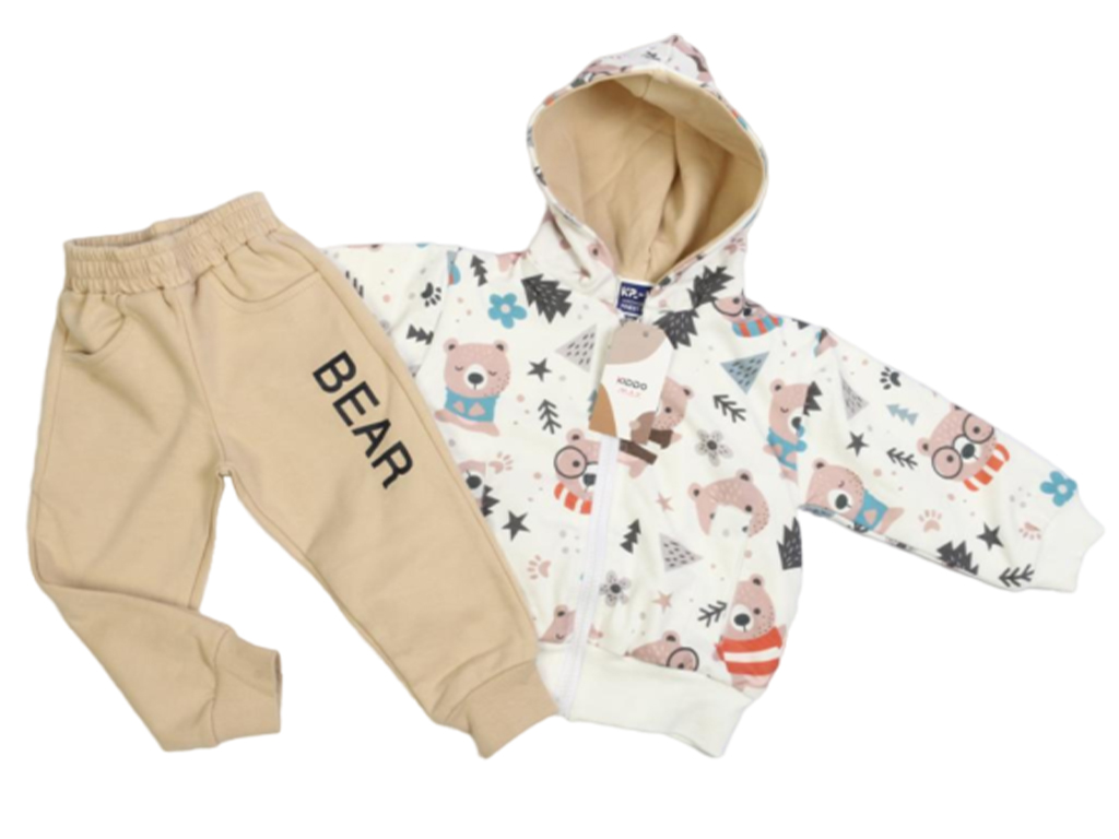 سویشرت کلاه دار و شلوار کودک لاینردار کیدومکس kido max