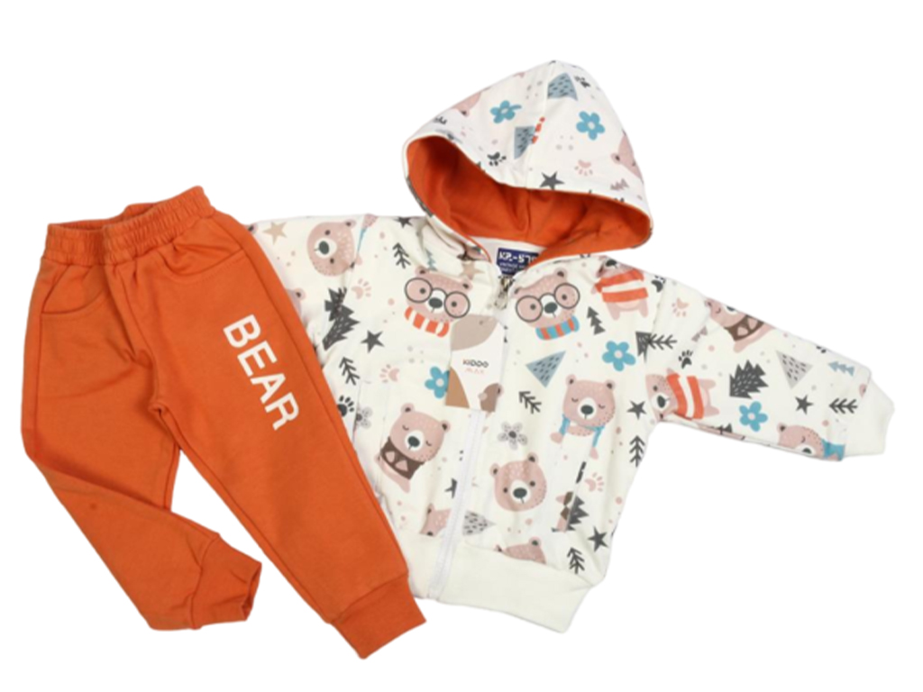 سویشرت کلاه دار و شلوار کودک لاینردار کیدومکس kido max