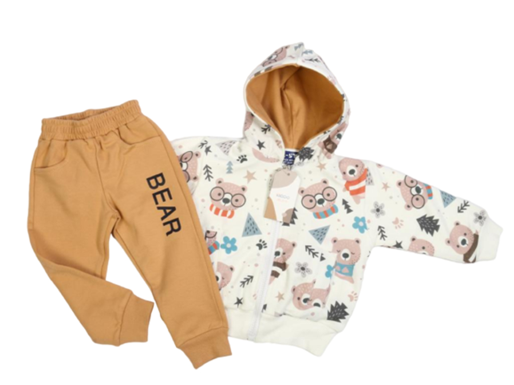 سویشرت کلاه دار و شلوار کودک لاینردار کیدومکس kido max