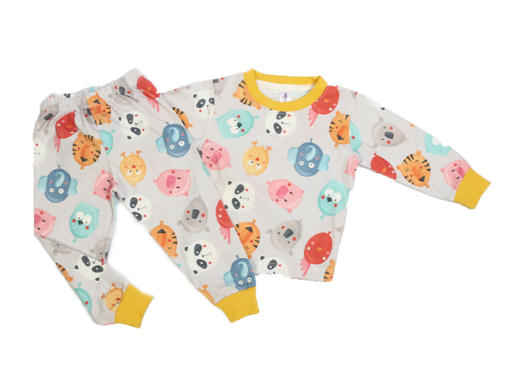 بلوز و شلوار راحتی کودک طرح حیوانات کیدومکس kido max