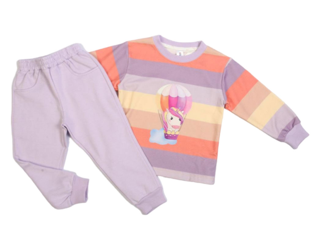 بلوز و شلوار راحتی دخترانه طرح اسب تک شاخ کیدومکس kido max