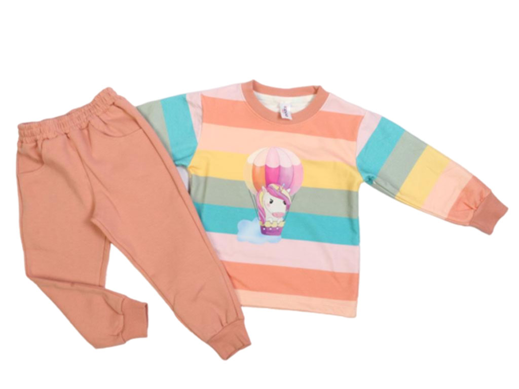 بلوز و شلوار راحتی دخترانه طرح اسب تک شاخ کیدومکس kido max