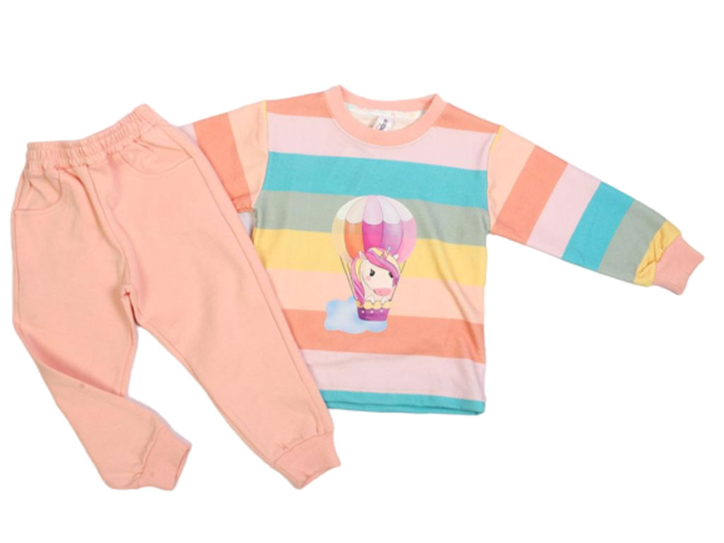 بلوز و شلوار راحتی دخترانه طرح اسب تک شاخ کیدومکس kido max