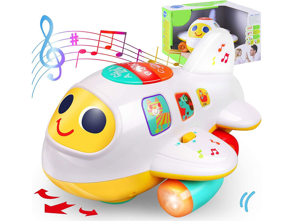 هواپیما موزیکال، حرکتی و چراغدار اسباب بازی هولی تویز hola