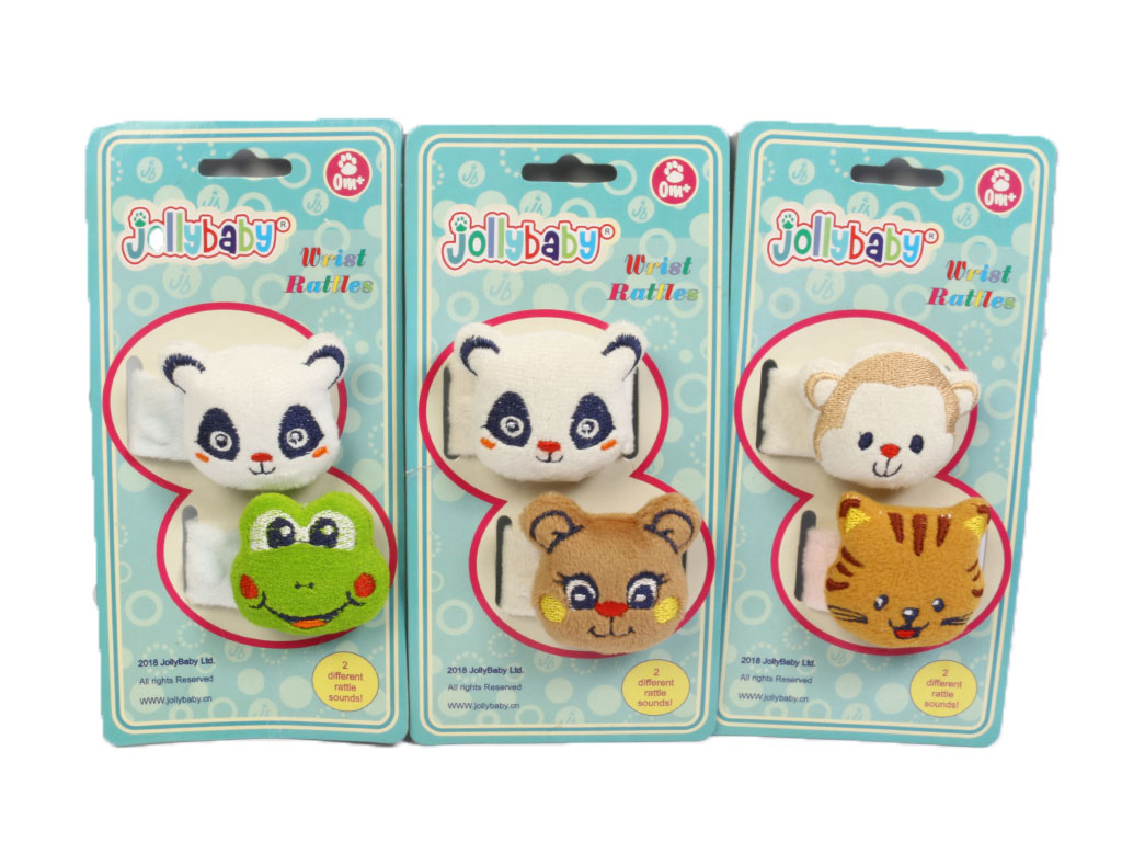 مچ بند جغجغه ای نوزادی 2 عددی ژولی بیبی jollybaby