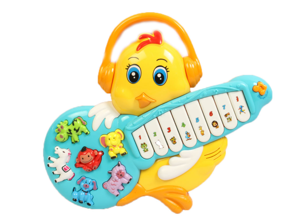 ارگ موزیکال و چراغ دار طرح جوجه اردک اسباب بازی